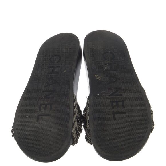 Chanel interlocke CC slides size 8 - Picture 5 of 7